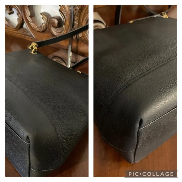 SOLD Chanel Vintage Timeless Chain Shopping Tote Shoulder Bag Caviar Leather - Picture 9 of 17